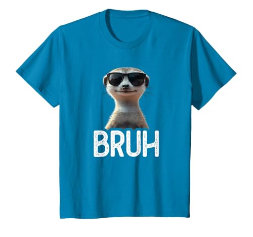 Bruh Meerkat | Funny Meerkat Lover | Meme Lover T-Shirt, Youth, Sapphire Blue, 2T