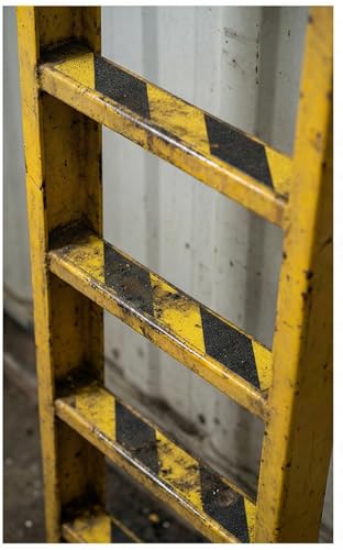 Image of Mario Anti-Skid Anti-Slip Tape Black & Yellow Zebra 50mm (2 Inch) x 15M | Extra Long High-Traction Safety Grip Tape | Waterproof Heavy-Duty Non-Slip Adhesive Tape for Stairs, Ramps & Flooring