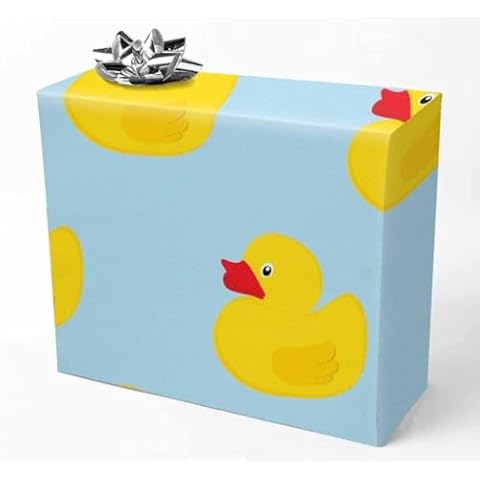 Sepmxagt Yellow Rubber Duck Baby Toy Wrapping Paper for People of All Ages, Unisex Gi-ft Tissue Paper 58"x 23" All Occasion Gi-ft Paper for Birthday Thanksgiving Father's Day 1 Roll Cover