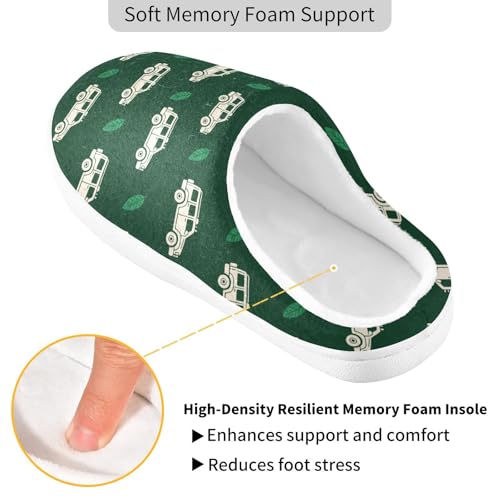 House Fuzzy Slippers Car Green Anti-Slip Warm Shoes for Womens and Men 23023452