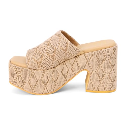 Image of BEACH by Matisse Womens Como Block Platform Casual Sandals Casual High Heel 3 inch & Up