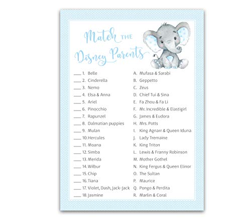 Inscape Creations BOY Baby Shower Game — Cartoon Parent Match