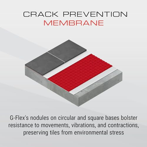 GURU USA G-Flex Uncoupling Membrane, Waterproof Membrane for Tile Vapor Barrier, Waterproofing Membrane for Shower & Bathroom Flooring Underlayment, 1 x 14 m (150 ft²) Roll - Image 4