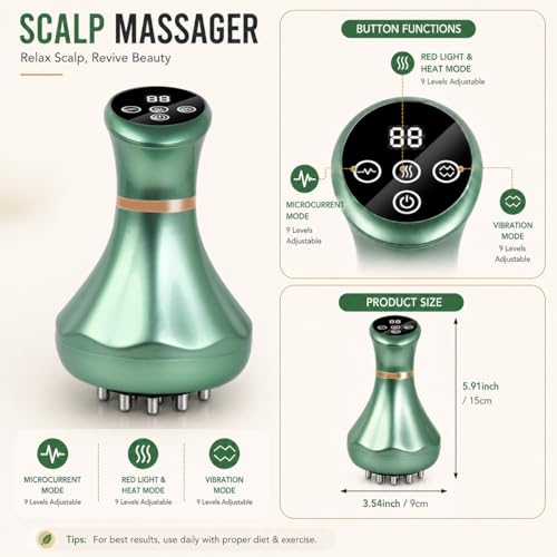 Image of 4-in-1 Lymphatic Drainage Massager - Anti Cellulite Massage Tool with Heating /Vibration /Red Light /Microcurrent,Body Sculpting Machine for Legs /Belly /Back /Hips Reduce Stretch Marks & Cellulite