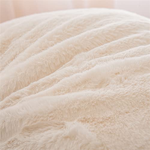Holawakaka NNYDZ Standard Faux Fur Bed Rest Pillow With Arms, Rabbit Fur Reading Pillows Perfect For Adults thumb #8