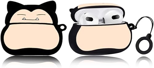 Hyltlin Funda para AirPods 3, de silicona suave 3D de dibujos animados, divertido diseño Kawaii Monster a prueba de golpes, funda de carga para