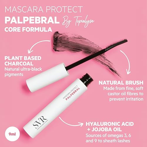 SVR PALPEBRAL Mascara Protect for Sensitive Eyes with Natural Pigments, Hyaluronic Acid, Jojoba Oil, Lengthening and Strengthening Formula, Black, 9ml - Image 3