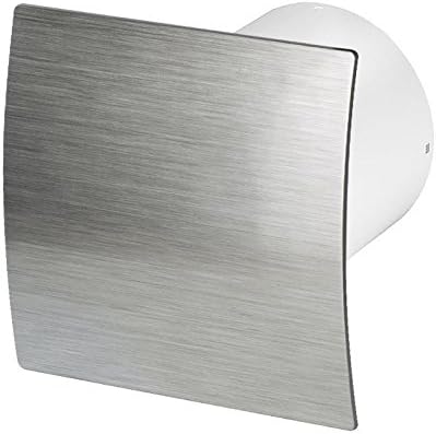 Armar Bathroom Extractor Fan 100mm with Timer Silver Front Panel & Non Return Valve WES100TZ