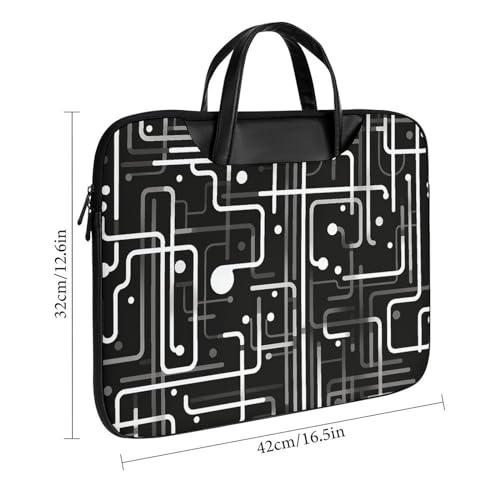 Bolso para portátil impermeable con patrón Pipe 17" miniatura 3