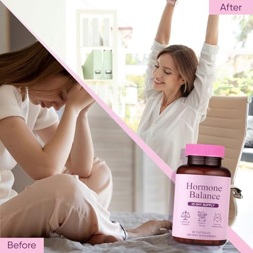 Hormone Balance for Women | Dietary Supplement, Supports Healthy Cortisol Levels & Stress Relief | Mood, Sleep, Energy | Ashwagandha, Ginseng, Maca | 60 Capsules - Image 5