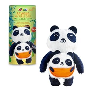 Avenir My First Sewing Kit for Beginner Ages 6+ I Premium Plush Big DIY Animals I Child-Safe Tools for Easy Crafting Fun I Motor Skills & Wiggle Stuff Stitching Creativity I Skill Gift for Boys & Girl