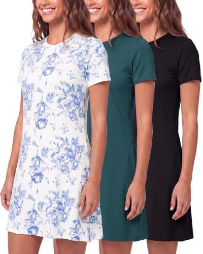 The Real Essentials 3-Pack Swing T-Shirt Dress