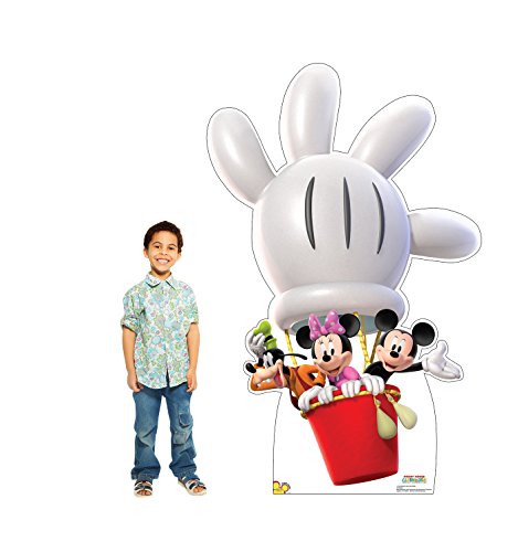 Image of Cardboard People Mickey Balloon Ride Life Size Cardboard Cutout Standup - Disney's Mickey Mouse Clubhouse