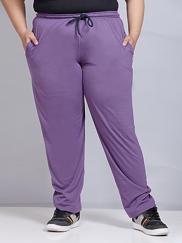 Image of CUPID Women's Cotton Track Pants Regular Fit Lounge Wear Gym Joggers Sports Trouser Night Pants for Ladies