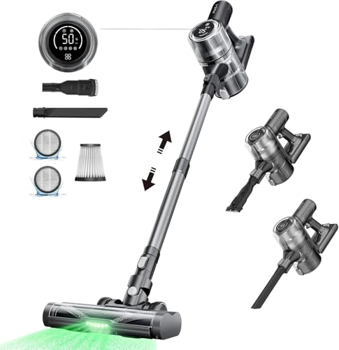 Proscenic P13 Aspirapolvere Senza Fili 550W/45KPA, Scopa Elettrica Senza Fili Potente con...