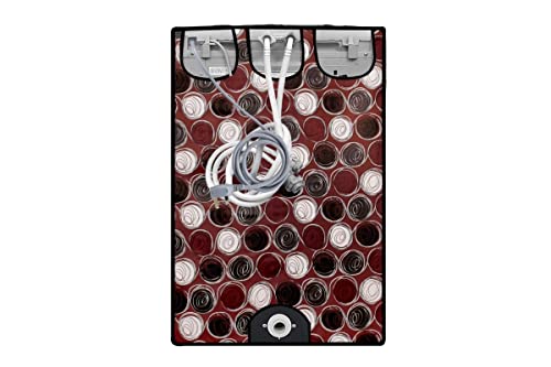 Image of Stylista Washing Machine Cover Compatible for Bosch 8 kg Front Load WAT24463IN Abstract Pattern Maroon