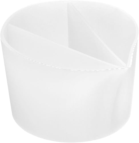 PATIKIL Vasos divididos de silicona para verter pintura, herramientas de pintura reutilizables de resina con 3 canales divisores para arte fluido,