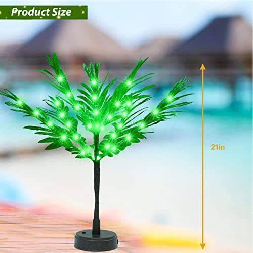 21In Lighted Palm Tree Branches, 36Led Artificial Small Palm Tree With Lights Table Decor, Battery Operated Usb Table Centerpieces For Hawaiian Tropical Party Home Summer #TOP5