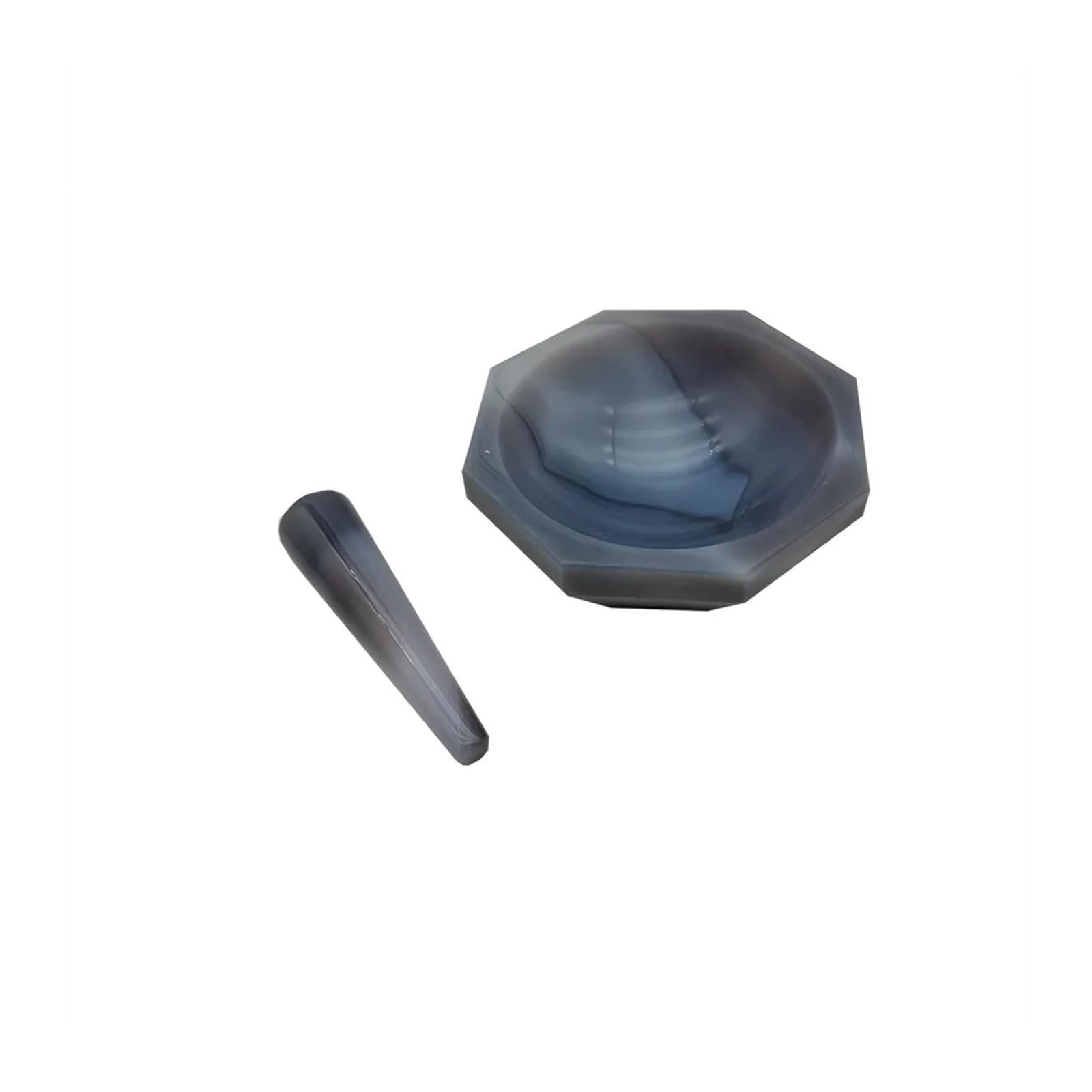 1 szt. ID 30 mm do 130 Naturalny moździerz agatowy z prętem mielącym, laboratoryjny odporny na zużycie tłuczkiem agatowym do użytku DIY(7cm)