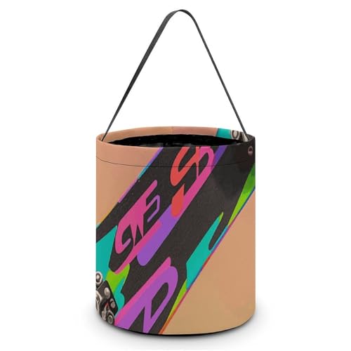 Sac skateboard imprimé 3D 20x21x18 cm : fourre-tout coloré et réutilisable pour vos fêtes