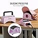 VEVOR Hat Press Machine, Mini Hat Heat Press for Caps with Integrated Control Panel, Cap Heat Press Machine with 5.9x3.15 inch Curved Heating Plate, Safety Base, and Glove, Automatic Shut-Off, Purple
