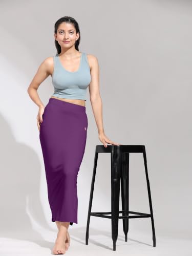 Image of TRENDMALLS Women's Polyester Spandex Stretchable Straight Saree Shapewear Petticoat for Women, Cotton Blended, Skirts for Women, Saree Shaper