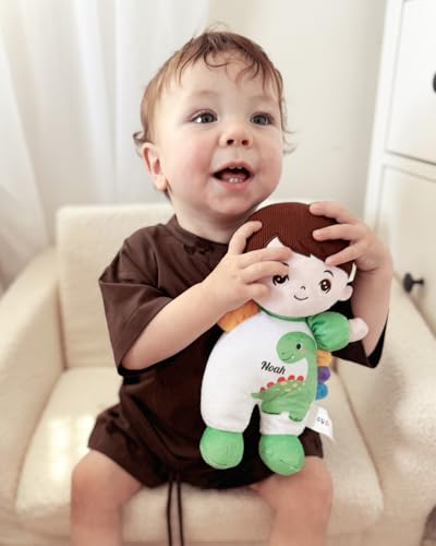 Image of OUOZZZ 10 inch Soft Baby Boy Doll Set, Baby Doll Accessories Pretend Playset Emotional Social Doll for 2 Year Olds Boy Christmas Birthday Gift