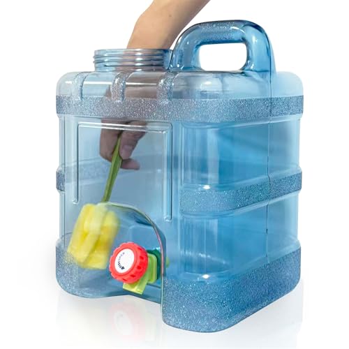 Contenedor de Agua para Camping 2.6 Galones con Grifo, Jarra Portátil Libre de BPA, Recipiente de Almacenamiento de Agua para Emergencias para Camping, Vehículo, Senderismo y Picnic miniatura 2