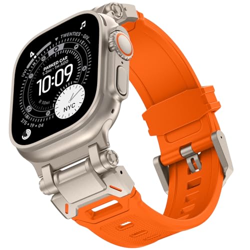 Image of KADES Rugged TPU Sport Band for Apple Watch Ultra 3 /2 /1 49mm, Metal Connectors for Apple Watch Series 11 /10 /SE3 46mm Series 9 /8 /SE2 /7 /6 /SE /5 /4 /3 /2 /1 45mm /44mm /42mm