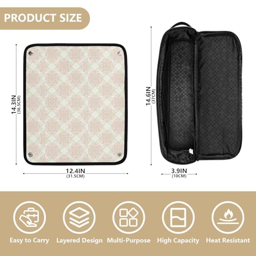 Bolso de viaje para herramientas de cabello con tapete resistente al calor miniatura 4