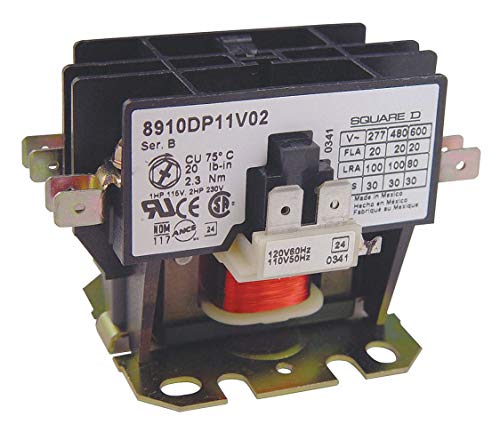 Square D Contactor 600Vac 20Amp Dp +Options 8910DP12V02Y248-1 Each