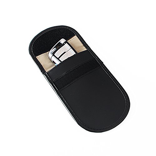 Pu Leather Cell Phone Anti-Tracking Anti-Spying GPS RFID Signal Blocker Pouch Case Bag Handset Function Bag (Black