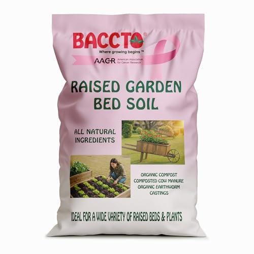 Michigan Peat Company BACCTO Raised Bed Soil with Organic Compost, Manure, & Earthworm Castings for...