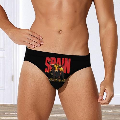 Spain Spanish Bullfight Men's Swimsuit Bikini Briefs Swim Underwear Stretchy Swimwear2