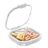 Compact Small Daily Pillenhülle - Soft Silicon Supplement Storage Box mit Sicherheitsriegel | Fischöltafelhalter für Geldbörse, Brieftasche, Rucksack und Hausmedizin Sortierung