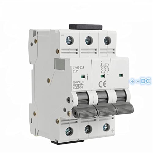 Interruptor MCB 100A trifásico y automático con 6KA de poder de corte sobre carril DIN 2