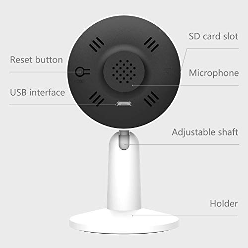 Arenti Indoor Wi-Fi Smart Home Security Camera with Human Motion Detector, Night Vision, 2-Way Audio, 3MP/ 2K UHD, Compatible with Alexa & The Google Assistant, White, One Pack - IN1T