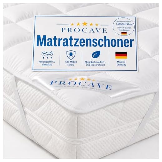 PROCAVE Matratzen-Schoner Micro-Comfort in Verschiedenen Größen, Matratzen-Auflage 100% aus Deutschland, Unterbett Soft-Matratzen-Topper, Matratzenschutz Boxspring-Betten geeignet, Made in Germany 160x200 cm