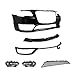 LOSTAR Front Bumper Cover With Grille Fit for 2015-2023 Chrysler 300 C SRT Style No Sensor Hole