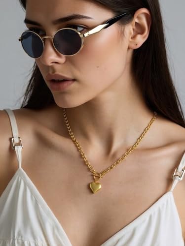 Trendy Oval Sunglasses - Stylish Shades for Everyday - Retro Metal Frames UV400 Protection2