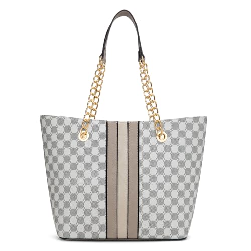 Image of Handbags for Women Chain Shoulder Vegan Leather Tote Bag Top Handle Handbag
