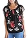 BAISHENGGT Women Tops and Blouses Short Sleeve Mesh Tunic Top X-Large Black