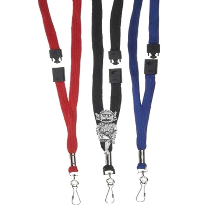 pp-g50 Lincoln Imp Fine English lead free pewter on a BLUE safety Breakaway Lanyard with pvc wallet ID Nametag Holder display Badges