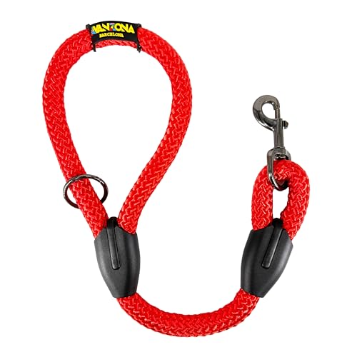 Guinzaglio per cani, corda di nylon spessa per cani di taglia media e grande. 60cm. Rosso