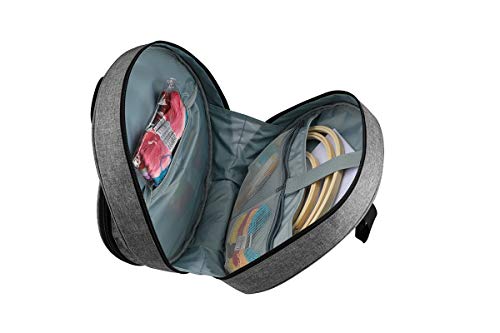 Image of Embroidery Bag for Cross Stitch Project, Portable Carrying Case Travel Tote for Embroidery Hoops, Floss, Cross Stitch Tools, Grey [Bag Only]