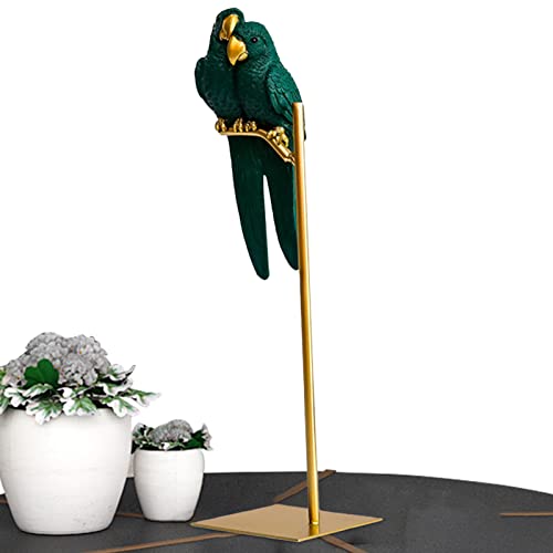 Teksome perroquet ornement | Couple d'ara en résine décor d'oiseau, statues d'animaux en résine, sculpture perroquet, décoration maison et bureau