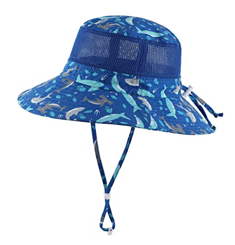 Image of Home Prefer UPF50+ Wide Brim Sun Hat Boys Girls Sun Protection Hat Zoo Beach Swim Safari Bucket Hat for Baby Toddler Kid