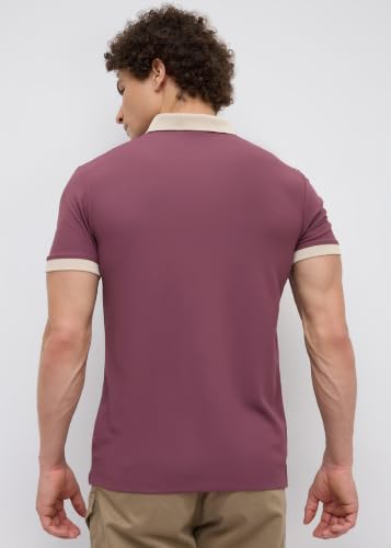 Image of Nostrum Mary Half Sleeve Polo T-Shirt with Two-Tone Collar, Stylish T Shirt for Men, Polo Tshirts for Men, Cotton T Shirt for Man, Casual Tshirt for Mens Boys
