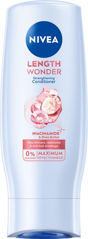 NIVEA Length Wonder Strengthening Hair Conditioner for Women with Niacinamide and Shea Butter 200 ml