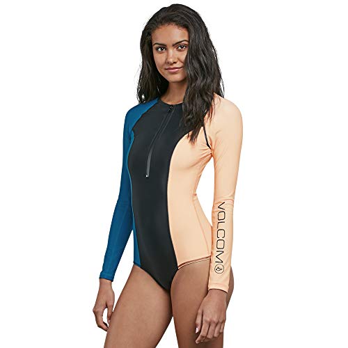 Volcom Junior's Simply Solid Swim Bodysuit, Ocean, M